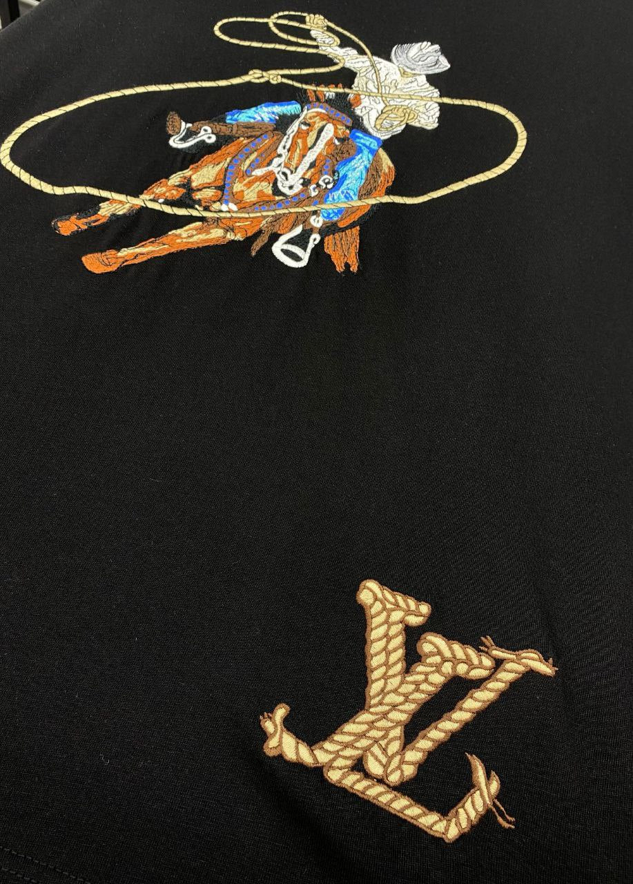 LV T SHIRT HORSE GRAS