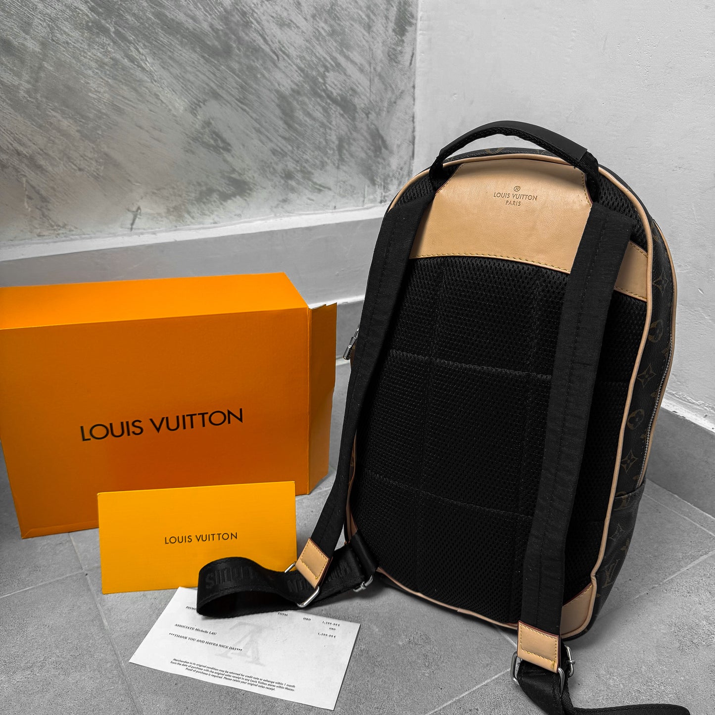 LV HOLOGRAM BROWN BACKPACK