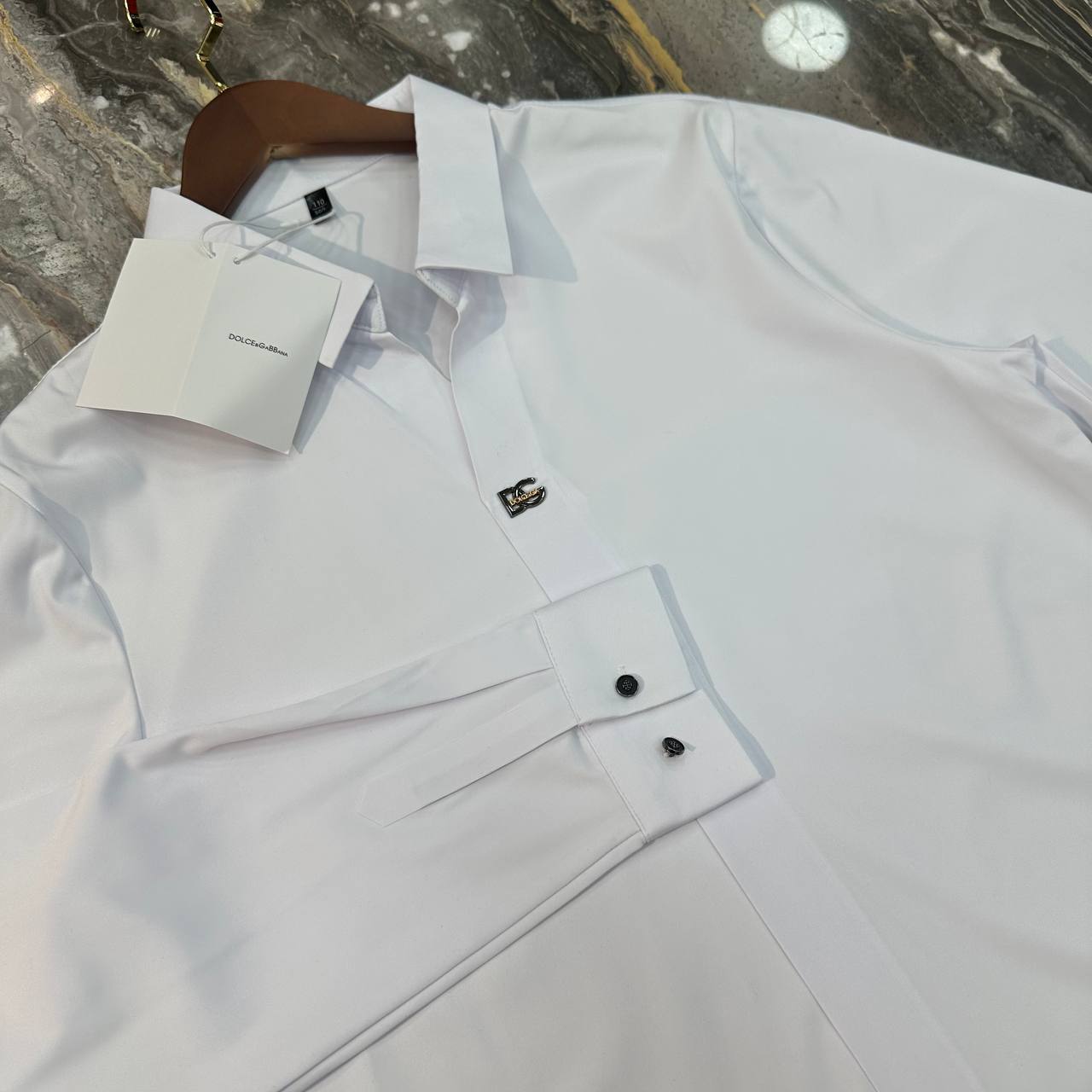 DG Shirt Albă/Neagră