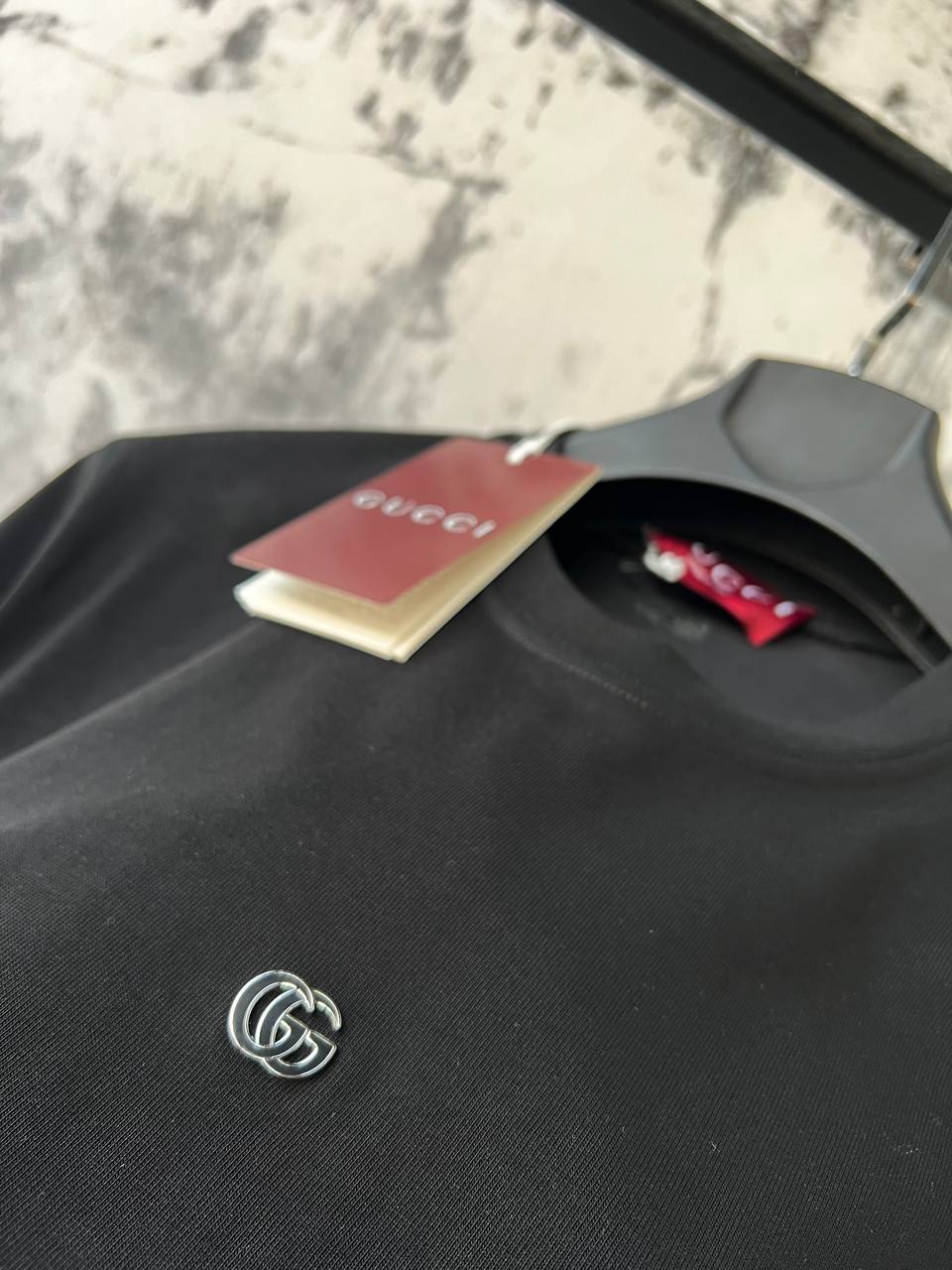 GG SUBTIL LOGO ALB/NEGRU