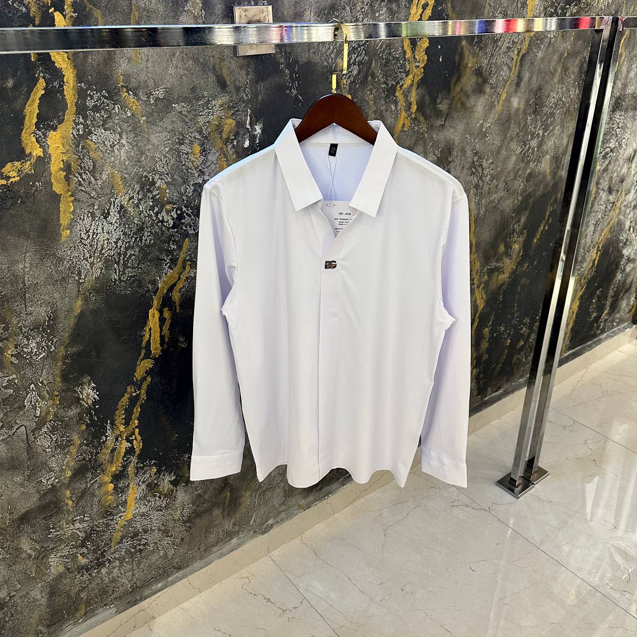 DG Shirt Albă/Neagră