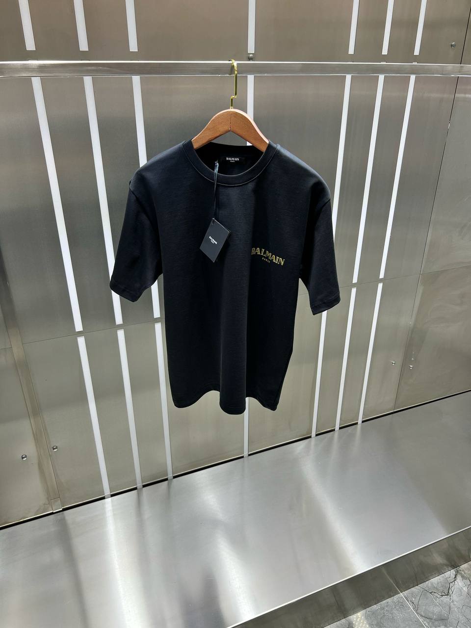 Balmain T-Shirt Alb/Negru