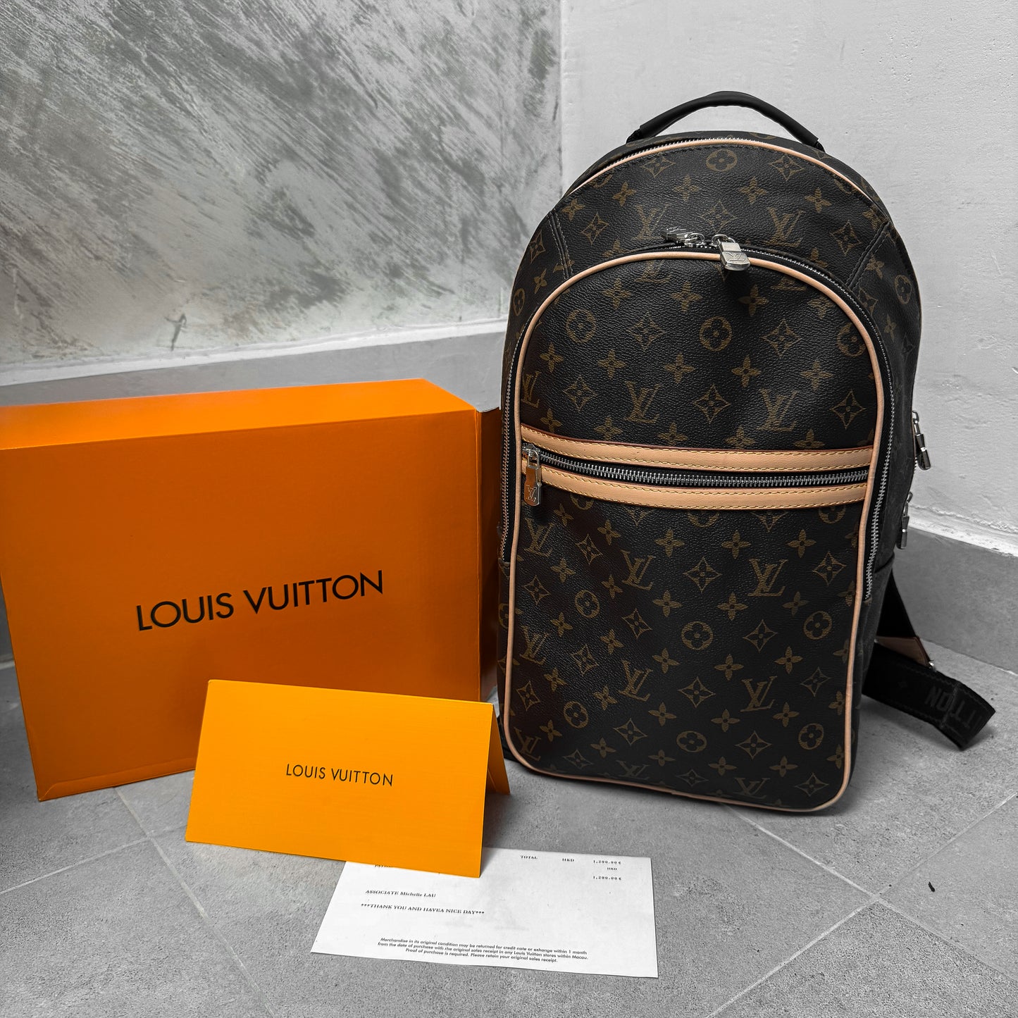 LV HOLOGRAM BROWN BACKPACK