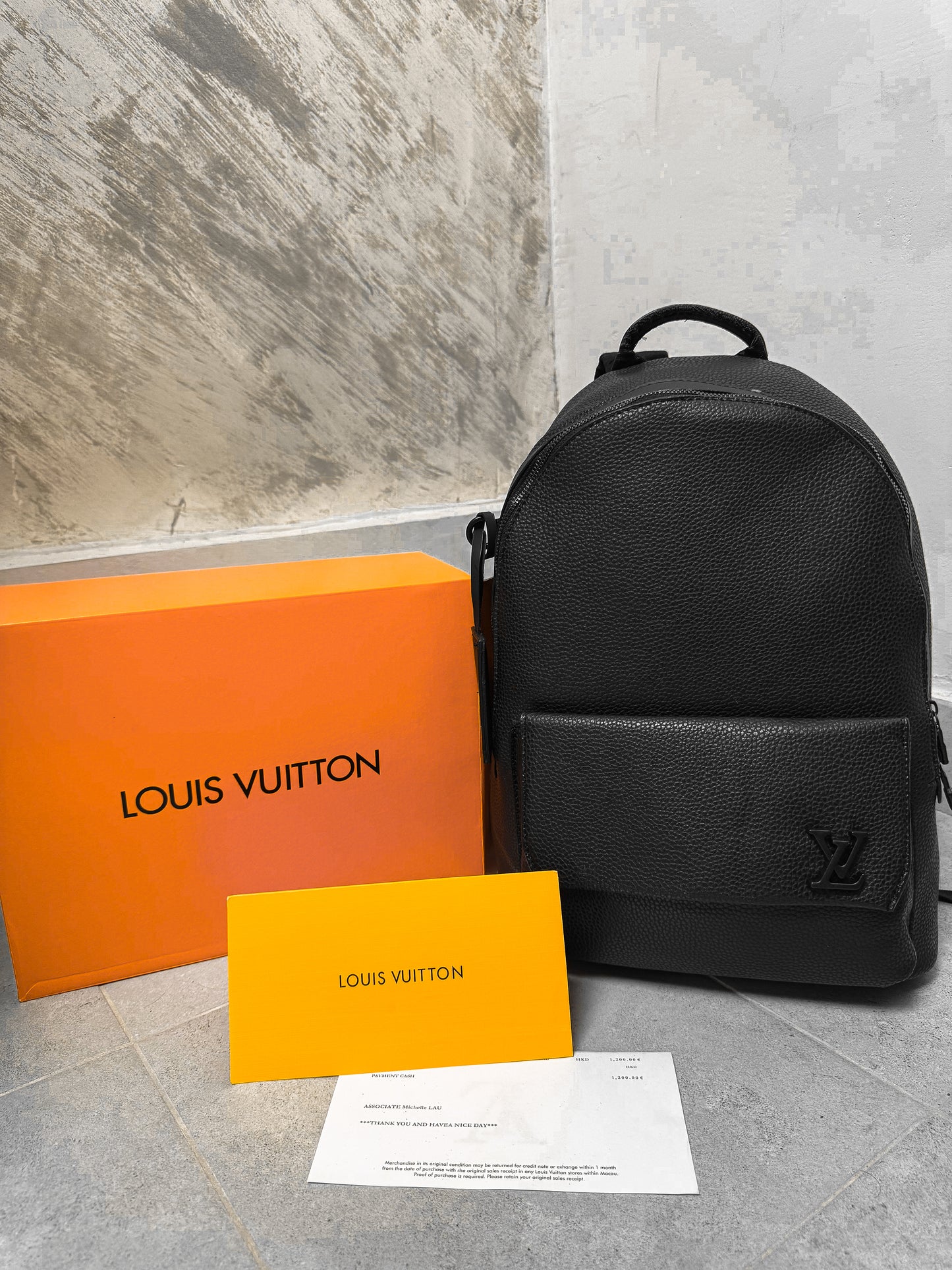LV LOGO BACKPACK