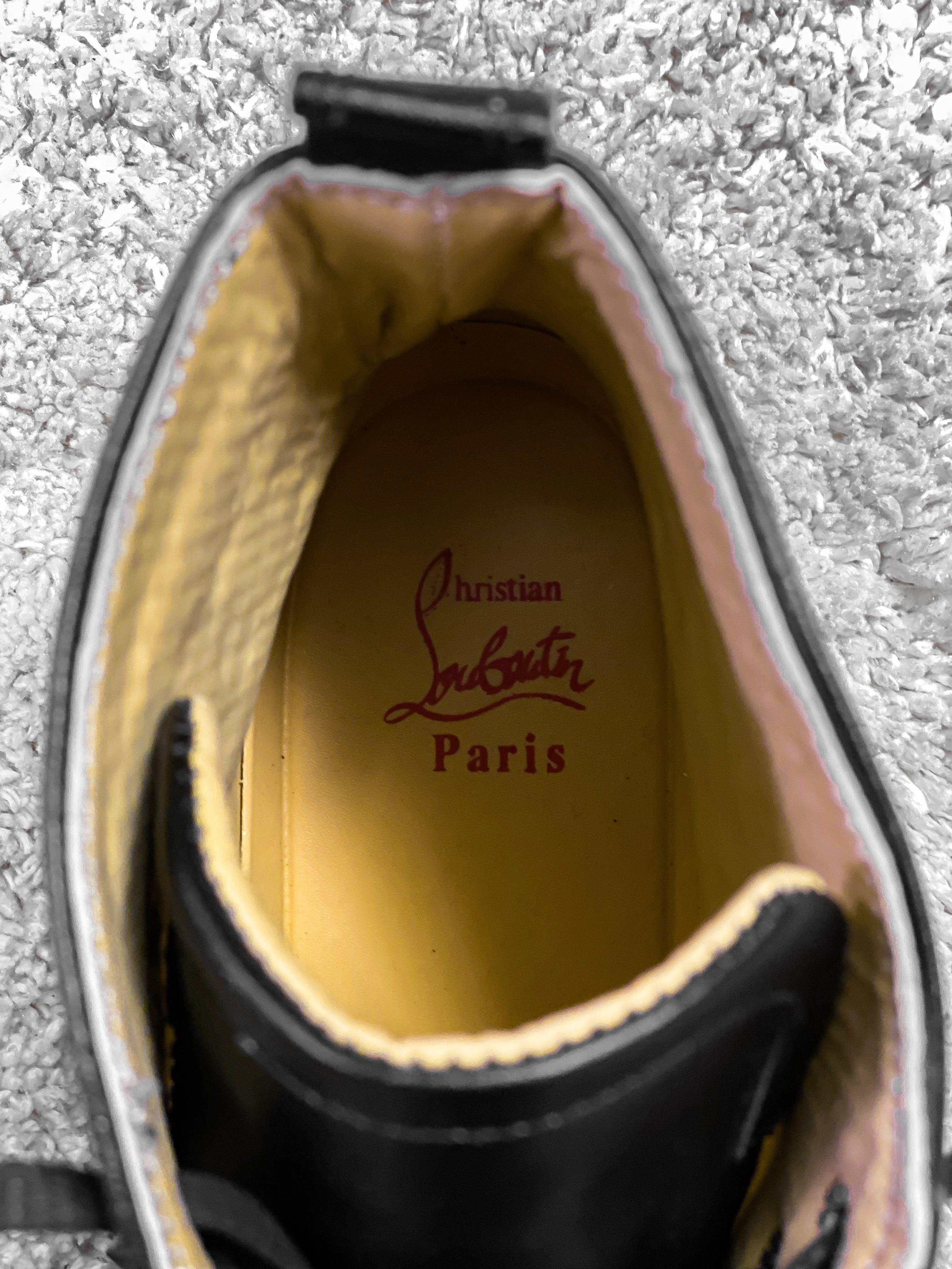 LB High Spike Black Catifea/Piele Eco