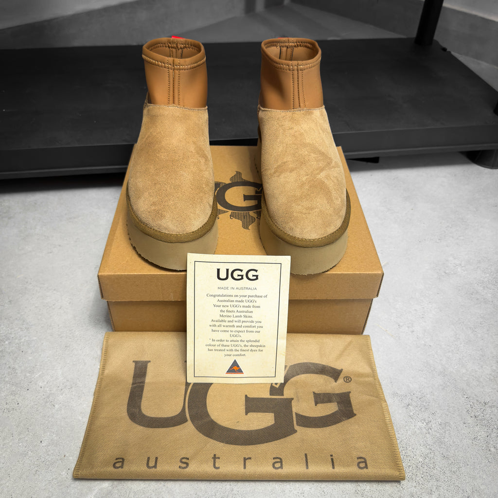 UGG MINI DIPPER BROWN LEATHER
