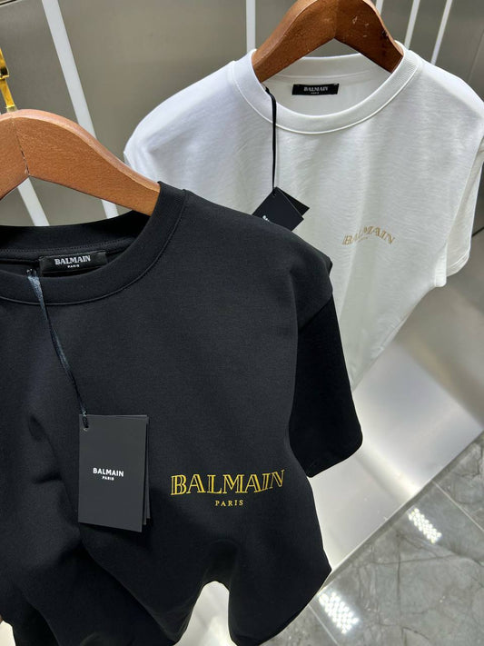 Balmain T-Shirt Alb/Negru
